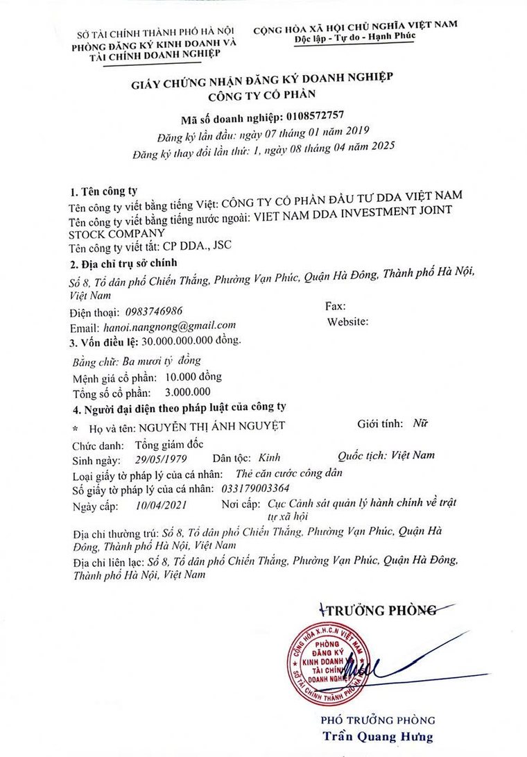 Giấy đăng ký kinh doanh